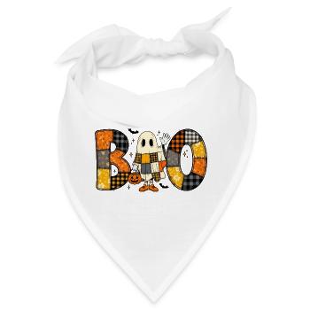 Ghost Halloween Patchwork Boo - Bandana - Weiß - Vorne