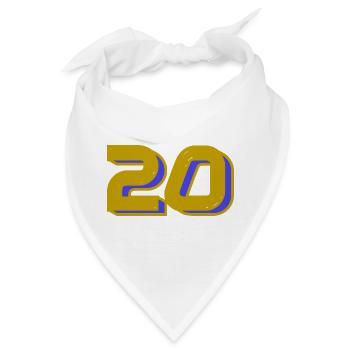 20. 20. JAHRESTAG. 20-JÄHRIGES JUBILÄUM. 20 JAHRE. - Bandana - Weiß - Vorne