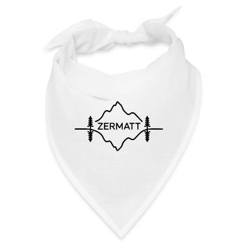 Zermatt - Souvenir Design - Bandana - Weiß - Vorne