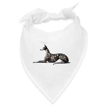 Galgo Embroidery Design - Bandana - Weiß - Vorne