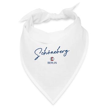 Schöneberg - Berlin Flagge - Berliner Bär - Bandana - Weiß - Vorne