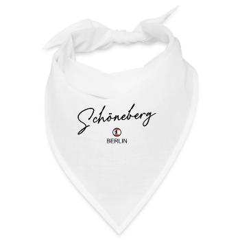 Schöneberg - Berlin Flagge - Berliner Bär - Bandana - Weiß - Vorne