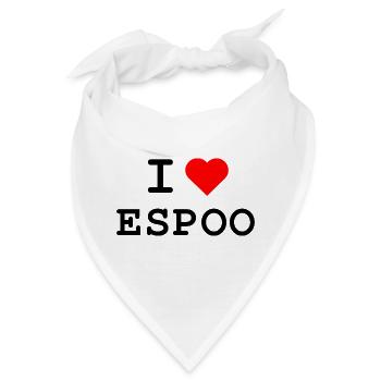 I love Espoo - Ich liebe Espoo - Bandana - Weiß - Vorne