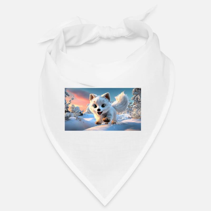 Flying arctic fox in the snow Bandana