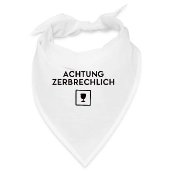 Achtung Zerbrechlich Sensible Frau Postbotin Paket - Bandana - Weiß - Vorne