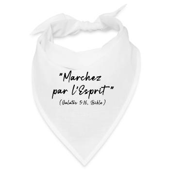 Botschaft aus der Bibel, Galater 5,16 - Bandana - Weiß - Vorne
