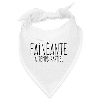 Teilzeit-Faulheit – In Lob für Faulheit - Bandana - Weiß - Vorne