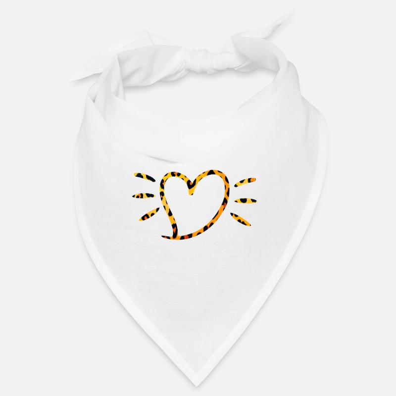 Cœur de léopard aux rayons du soleil Bandana