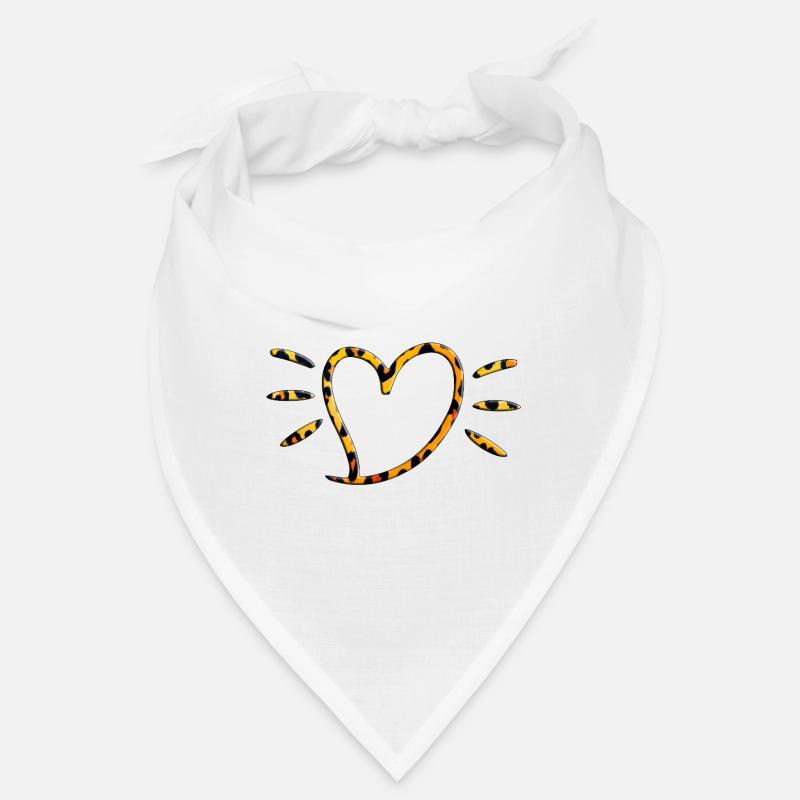 Leopard Herz Strahlen Bandana
