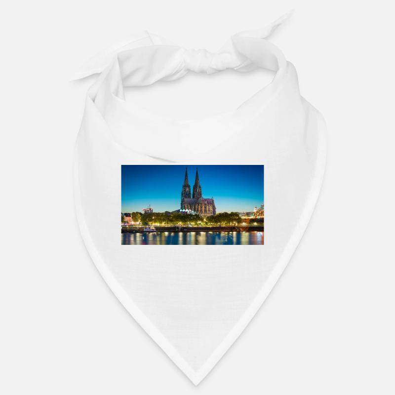 Kölner Dom Abendlicht Silhouette Bandana