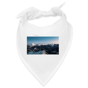 Die Alpen leuchten auf den Gipfeln von Agrafa. - Bandana - Weiß - Vorne