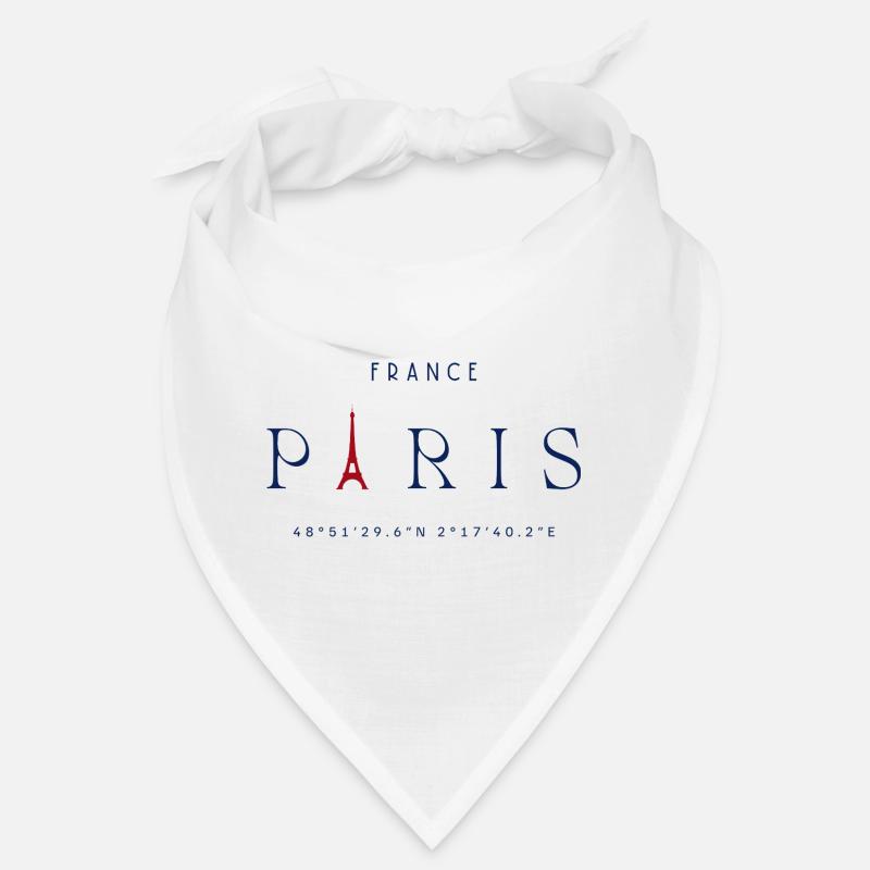 Pariser Blauer Eiffelturm Rot Bandana