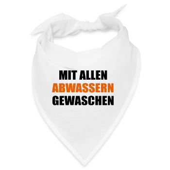 Ironisch Abwasser Wasser - Bandana - Weiß - Vorne