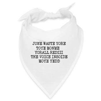 JONE WASTE YORE TOYE MONME YORALL REDIII THE VOICE - Bandana - Weiß - Vorne