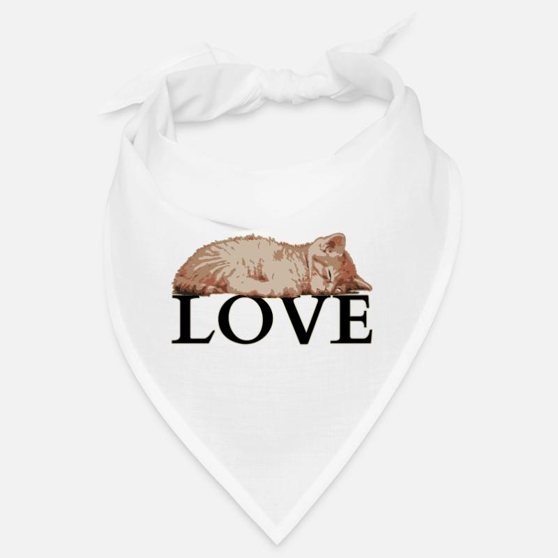 Sleeping Cat LOVE – Cozy Katzenliebe Bandana