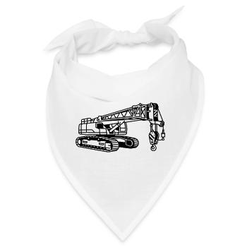 Kranmaschine - Bandana - Weiß - Vorne