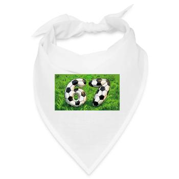 Six Seven Fußball Design  - Bandana - Weiß - Vorne