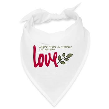 Lass mich Liebe säen - Bandana - Weiß - Vorne