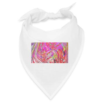 Farbrausch Wirbelkunst - Bandana - Weiß - Vorne