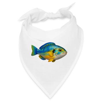 Bunter Fisch Aquarium Liebhaber - Bandana - Weiß - Vorne