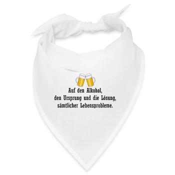 Auf Alkohol Ursprung Lösung - Bandana - Weiß - Vorne