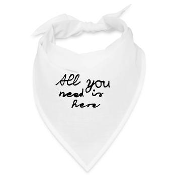All you need - Bandana - Weiß - Vorne