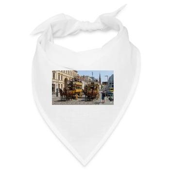 Historische Pferdeomnibusse in Berlin Spandau - Bandana - Weiß - Vorne