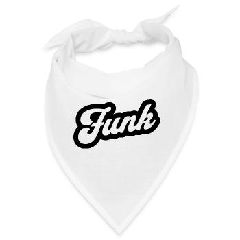 Funk Retro Skript - Bandana - Weiß - Vorne