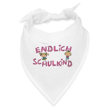 Endlich Schulkind  - Bandana - Weiß - Vorne