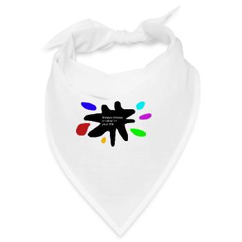 Lebensfarben: Farbspritzer - Bandana - Weiß - Vorne