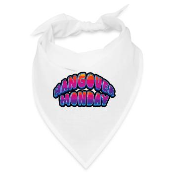 Lustiges Hangover Monday Weekend ist vorbei mit dem Design - Bandana - Weiß - Vorne