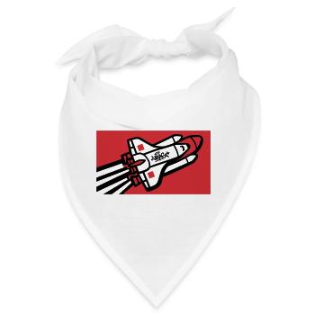 Space Shuttle Graffiti Grafik - Bandana - Weiß - Vorne