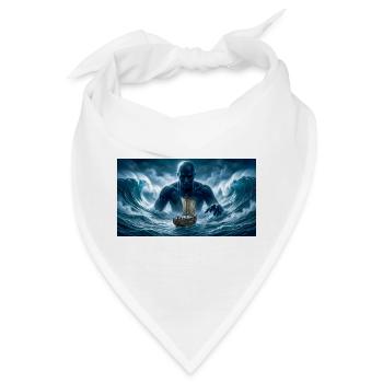 Der Umibōzu erhebt sich aus dem Dunklen Meer - Bandana - Weiß - Vorne