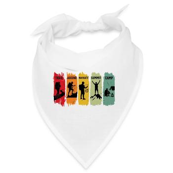 Retro Hiking Steps Trail Climb Summit Camp - Bandana - Weiß - Vorne
