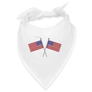 Flagge der Vereinigten Staaten - Bandana - Weiß - Vorne