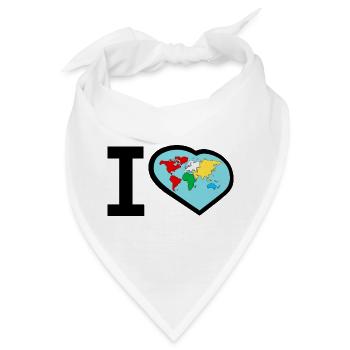 ICH LIEBE DIE WELT - Bandana - Weiß - Vorne