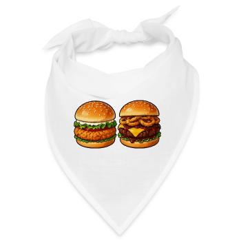 Burger Duett Käse & Knusper - Bandana - Weiß - Vorne