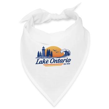 Lake Ontario retro - Bandana - Weiß - Vorne