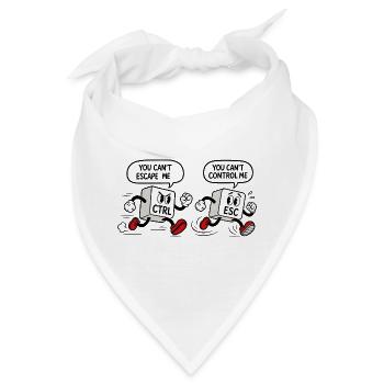 Geek Humor CTRL vs ESC - Bandana - Weiß - Vorne