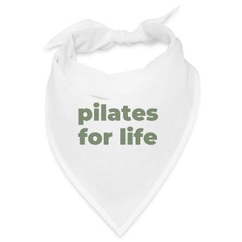 Pilates fürs Leben Typografik - Bandana - Weiß - Vorne