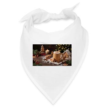 Zimtzauber Becher mit Lebkuchenhaus - Bandana - Weiß - Vorne