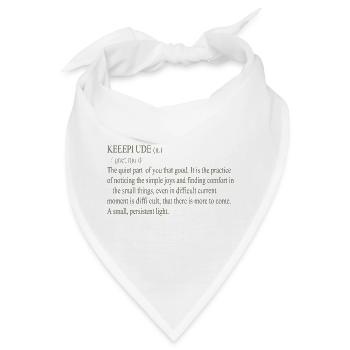 Stille Freude Typo-Definition - Bandana - Weiß - Vorne