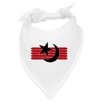 Baby Mond Sterne Schlafen Motive Süßer Strampler - Bandana - Weiß - Vorne