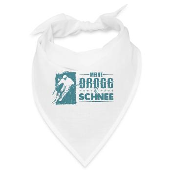 Skifahrer Ski Meine Droge ist Schnee - Bandana - Weiß - Vorne
