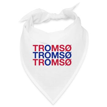TROMSO Norway Norwegen Norge Norwegische Flagge - Bandana - Weiß - Vorne