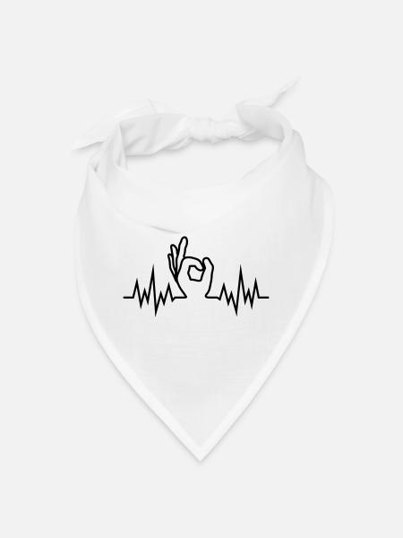 Wave-Finger-Hole - Bandana - Weiß - Vorne