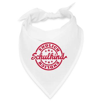 Endlich Schulkind (Stempel) - Bandana - Weiß - Vorne