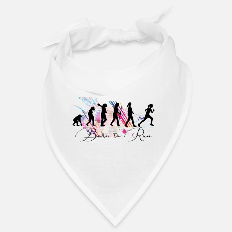 L'évolution du coureur - né pour courir - Bandana - blanc
