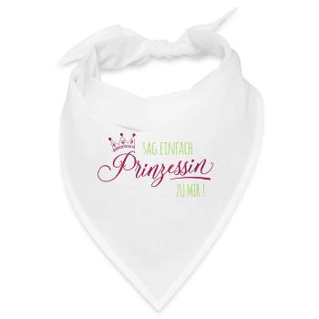 prinzessin spruch krone - Bandana - Weiß - Vorne