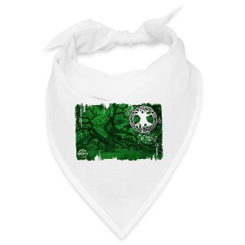 eiche mit lebensbaum grün - Bandana - Weiß - Vorne
